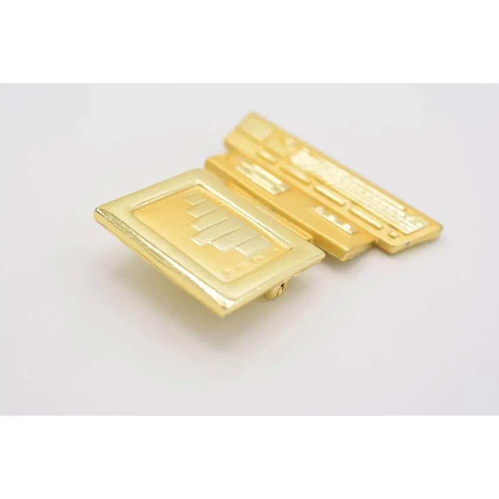 AJC Vintage Computer Pin Brooch Desktop Charts Graphs Signed NOS 1980s BinA10